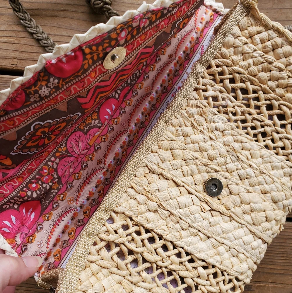 Straw Cross Body Bag - Picture 4 of 7